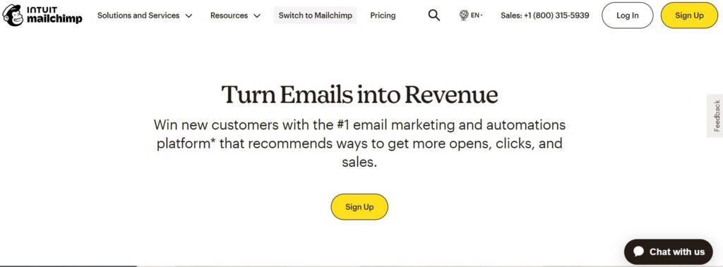 mailchimp - most recognized email automation tools - Baking AI